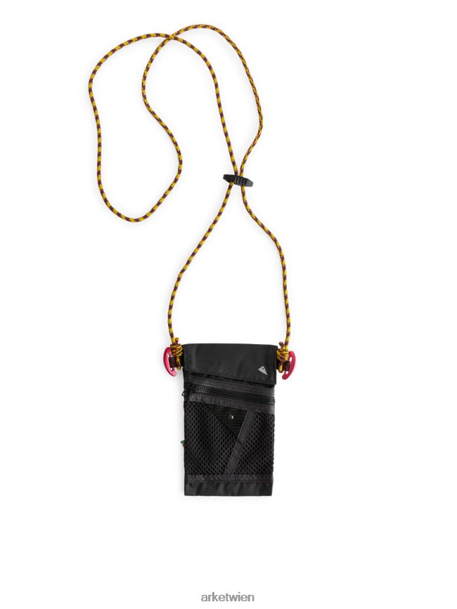 ARKET Klattermusen Algir Lanyard-Tasche Schwarz unisex 8RF08T1203 Taschen