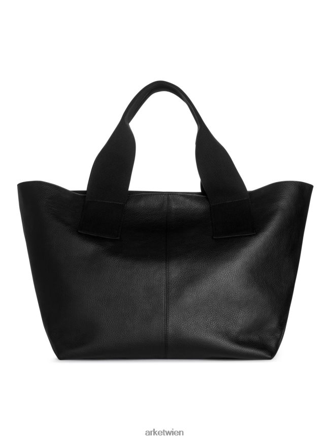 ARKET Ledertasche Schwarz unisex 8RF08T753 Taschen
