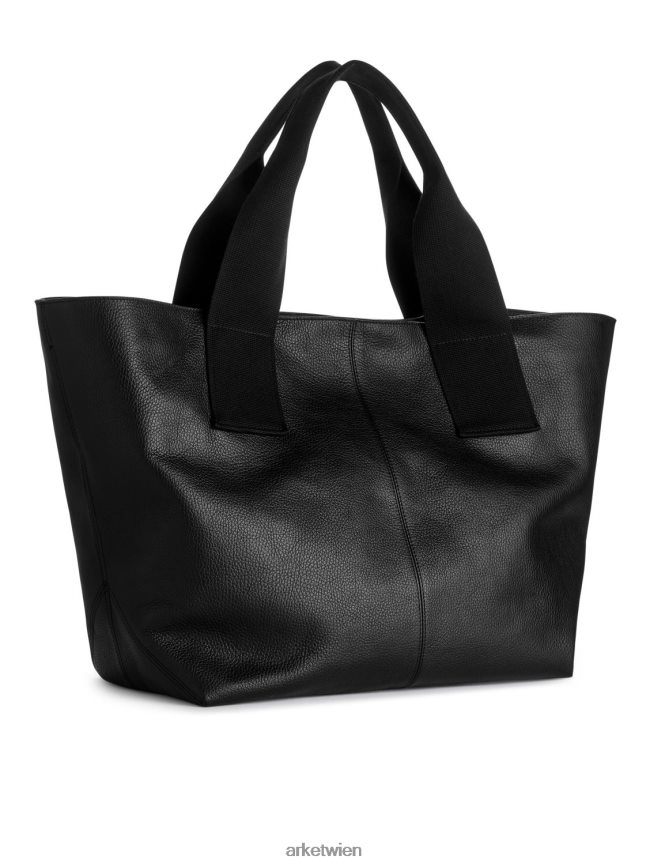ARKET Ledertasche Schwarz unisex 8RF08T753 Taschen