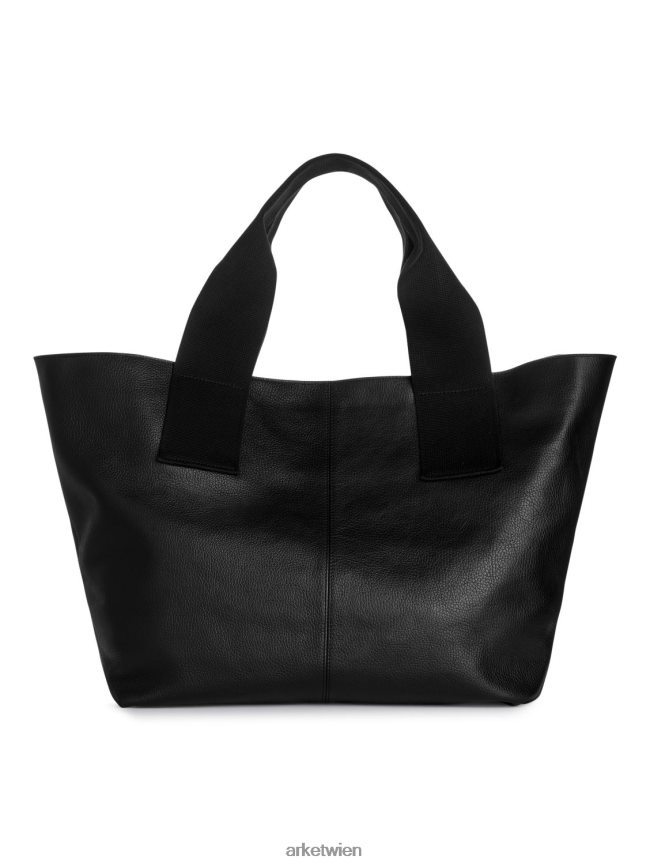 ARKET Ledertasche Schwarz unisex 8RF08T753 Taschen
