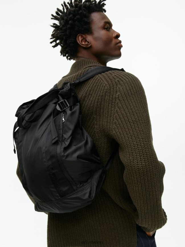 ARKET Packbarer 2-Wege-Rucksack Schwarz unisex 8RF08T1289 Taschen