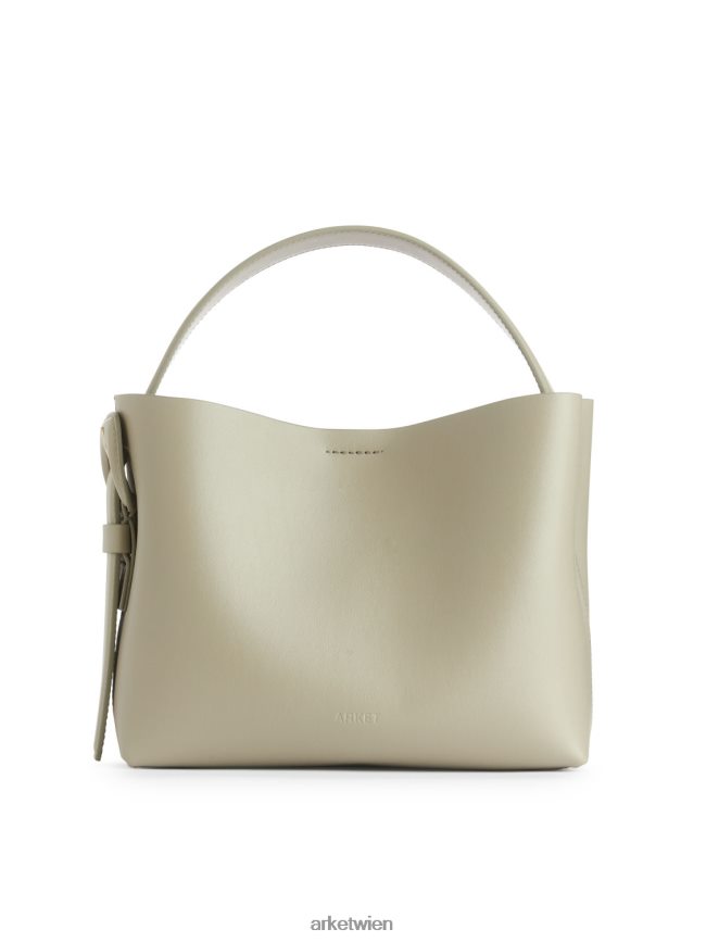 ARKET Umhängetasche aus Leder helles Khakigrün unisex 8RF08T743 Taschen