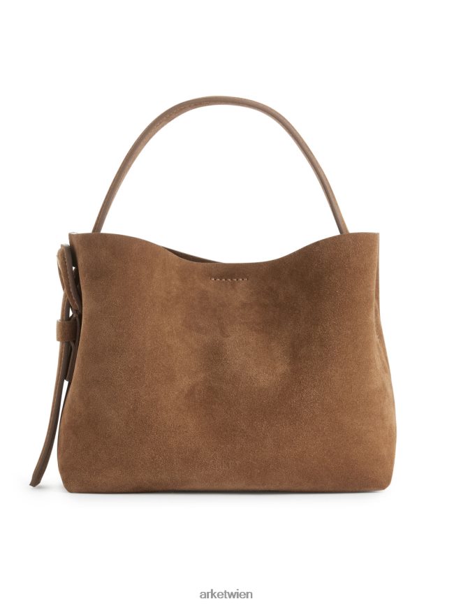 ARKET Umhängetasche aus Wildleder braun unisex 8RF08T742 Taschen