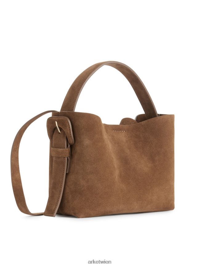 ARKET Umhängetasche aus Wildleder braun unisex 8RF08T742 Taschen