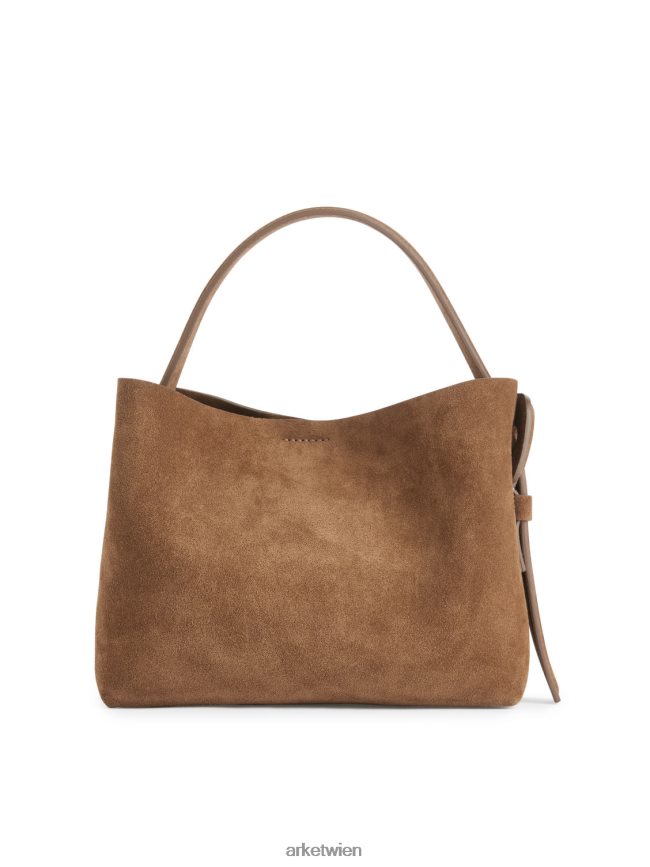 ARKET Umhängetasche aus Wildleder braun unisex 8RF08T742 Taschen