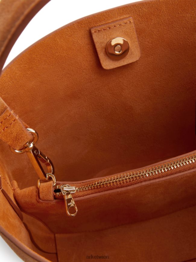 ARKET Umhängetasche aus Wildleder orange unisex 8RF08T741 Taschen