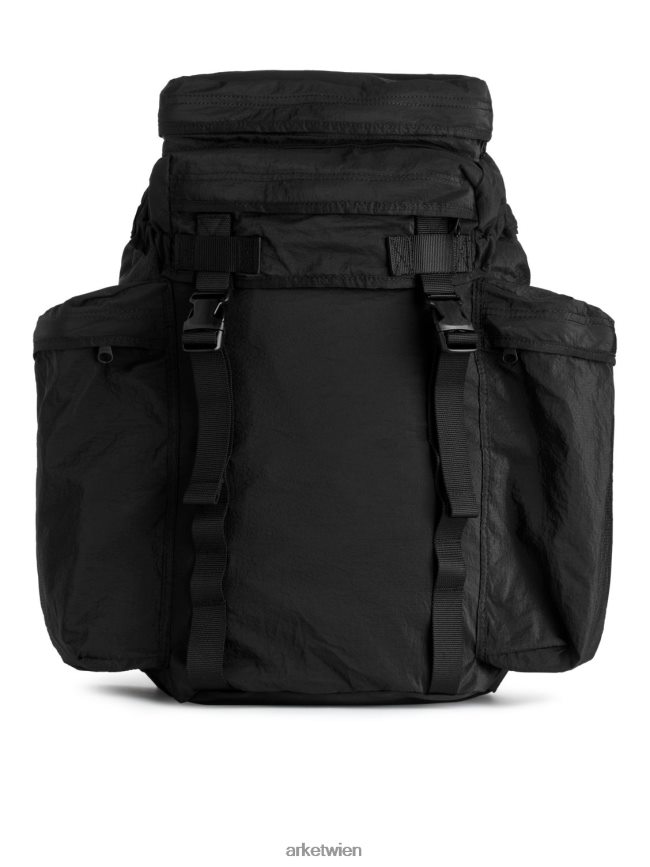 ARKET leichter Rucksack Schwarz unisex 8RF08T1211 Taschen