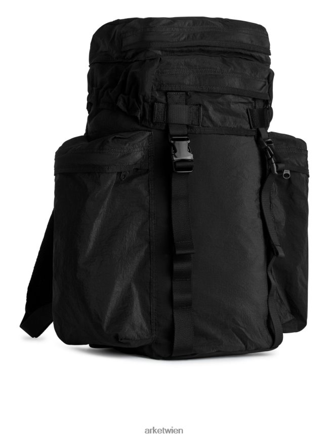 ARKET leichter Rucksack Schwarz unisex 8RF08T1211 Taschen